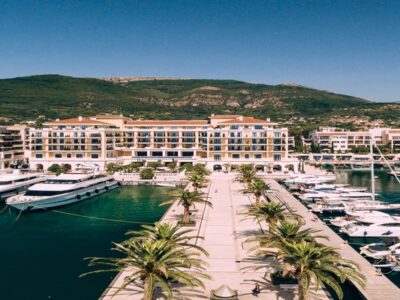Luxury yachts and marina at Porto Montenegro in Tivat